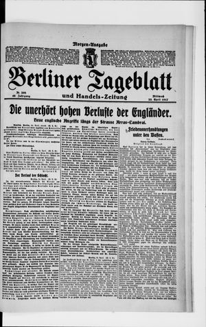 Berliner Tageblatt und Handels-Zeitung vom 25.04.1917