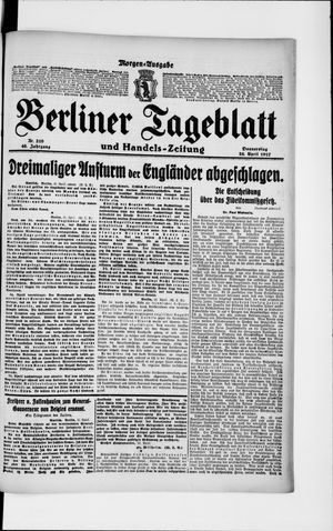 Berliner Tageblatt und Handels-Zeitung vom 26.04.1917