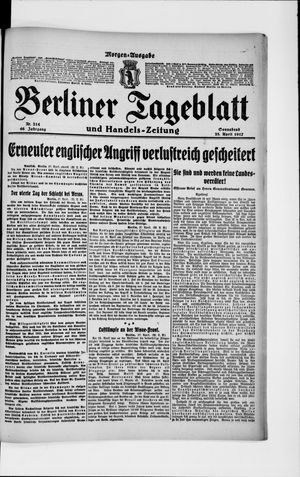 Berliner Tageblatt und Handels-Zeitung vom 28.04.1917