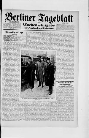 Berliner Tageblatt und Handels-Zeitung on May 1, 1917