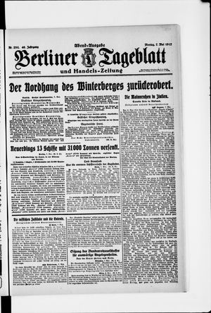 Berliner Tageblatt und Handels-Zeitung vom 07.05.1917