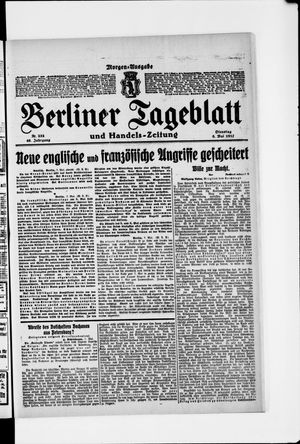 Berliner Tageblatt und Handels-Zeitung vom 08.05.1917
