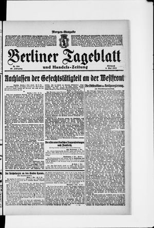 Berliner Tageblatt und Handels-Zeitung on May 9, 1917