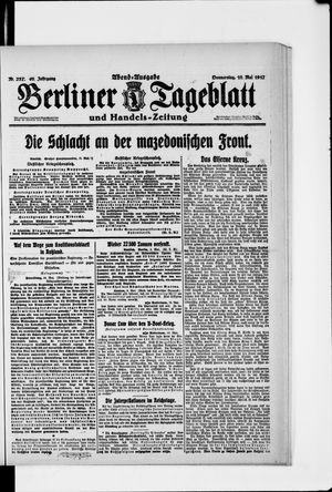 Berliner Tageblatt und Handels-Zeitung vom 10.05.1917