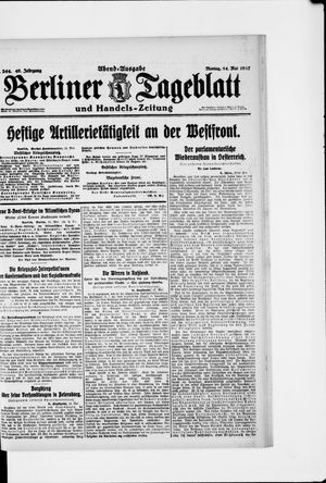Berliner Tageblatt und Handels-Zeitung vom 14.05.1917