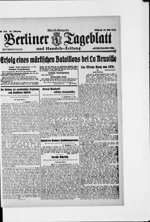 Berliner Tageblatt und Handels-Zeitung on May 16, 1917