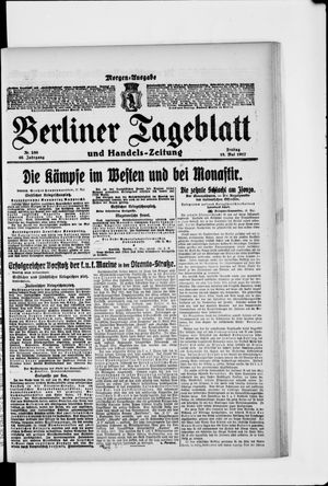 Berliner Tageblatt und Handels-Zeitung vom 18.05.1917