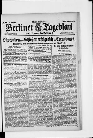 Berliner Tageblatt und Handels-Zeitung vom 18.05.1917