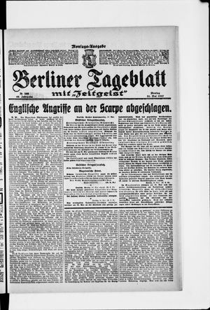 Berliner Tageblatt und Handels-Zeitung vom 21.05.1917