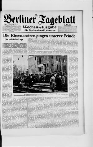 Berliner Tageblatt und Handels-Zeitung on May 22, 1917
