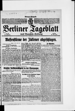 Berliner Tageblatt und Handels-Zeitung vom 25.05.1917