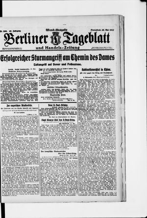 Berliner Tageblatt und Handels-Zeitung vom 26.05.1917