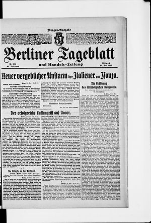 Berliner Tageblatt und Handels-Zeitung vom 30.05.1917