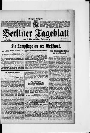Berliner Tageblatt und Handels-Zeitung vom 31.05.1917