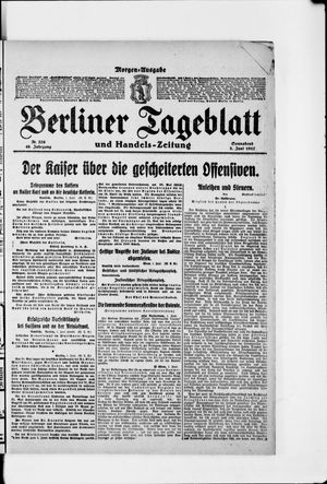 Berliner Tageblatt und Handels-Zeitung vom 02.06.1917