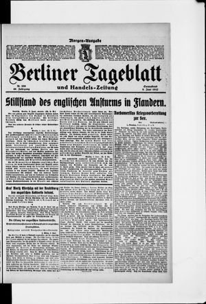 Berliner Tageblatt und Handels-Zeitung vom 09.06.1917