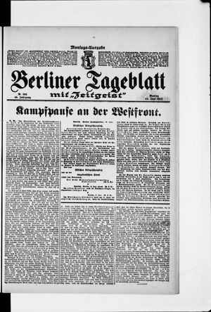 Berliner Tageblatt und Handels-Zeitung vom 11.06.1917