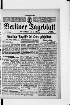 Berliner Tageblatt und Handels-Zeitung on Jun 13, 1917