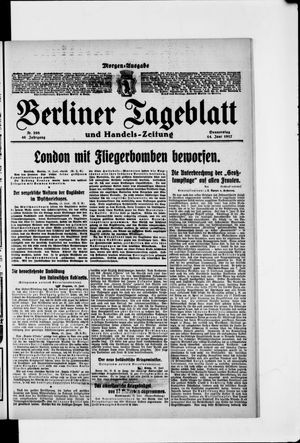 Berliner Tageblatt und Handels-Zeitung on Jun 14, 1917