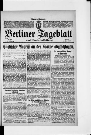 Berliner Tageblatt und Handels-Zeitung vom 15.06.1917