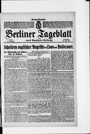 Berliner Tageblatt und Handels-Zeitung on Jun 16, 1917