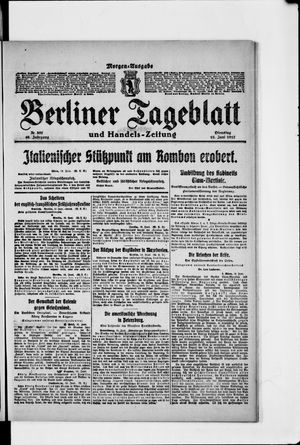 Berliner Tageblatt und Handels-Zeitung vom 19.06.1917