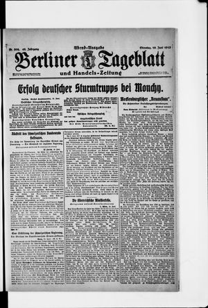 Berliner Tageblatt und Handels-Zeitung vom 19.06.1917