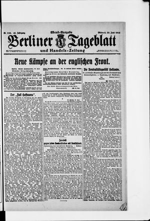 Berliner Tageblatt und Handels-Zeitung vom 20.06.1917