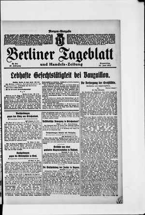 Berliner Tageblatt und Handels-Zeitung vom 21.06.1917