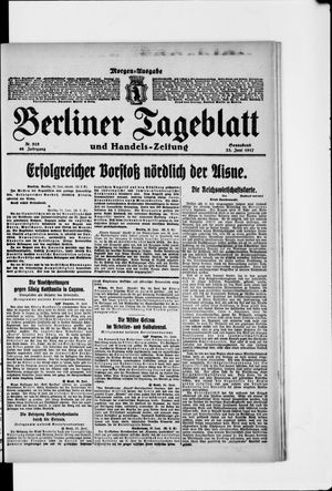 Berliner Tageblatt und Handels-Zeitung vom 23.06.1917