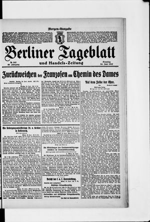 Berliner Tageblatt und Handels-Zeitung vom 24.06.1917