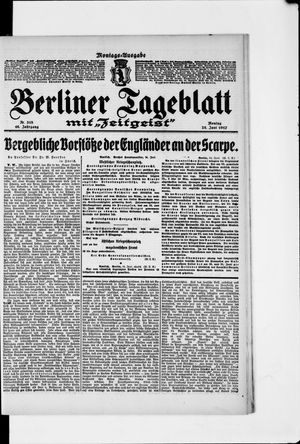 Berliner Tageblatt und Handels-Zeitung vom 25.06.1917