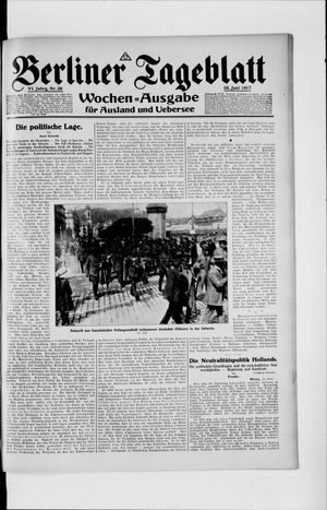 Berliner Tageblatt und Handels-Zeitung vom 26.06.1917