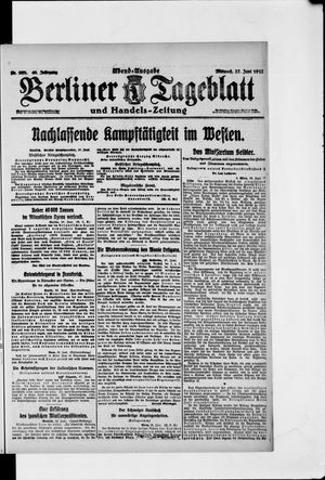 Berliner Tageblatt und Handels-Zeitung vom 27.06.1917