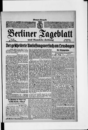 Berliner Tageblatt und Handels-Zeitung vom 30.06.1917