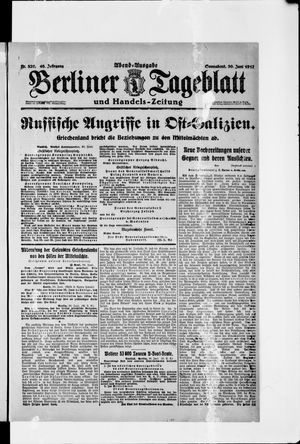 Berliner Tageblatt und Handels-Zeitung vom 30.06.1917