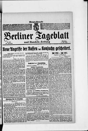 Berliner Tageblatt und Handels-Zeitung vom 03.07.1917