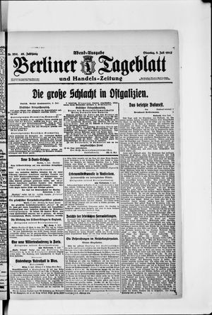 Berliner Tageblatt und Handels-Zeitung on Jul 3, 1917