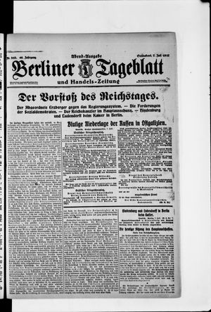 Berliner Tageblatt und Handels-Zeitung vom 07.07.1917
