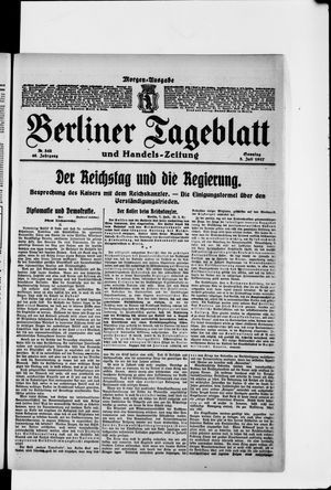 Berliner Tageblatt und Handels-Zeitung vom 08.07.1917