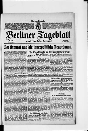 Berliner Tageblatt und Handels-Zeitung vom 11.07.1917