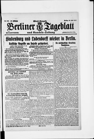 Berliner Tageblatt und Handels-Zeitung on Jul 13, 1917