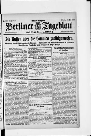 Berliner Tageblatt und Handels-Zeitung vom 17.07.1917