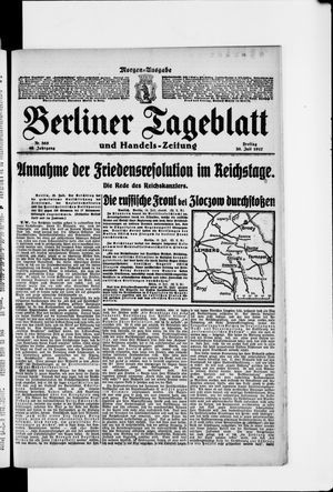 Berliner Tageblatt und Handels-Zeitung vom 20.07.1917