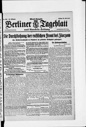 Berliner Tageblatt und Handels-Zeitung vom 20.07.1917