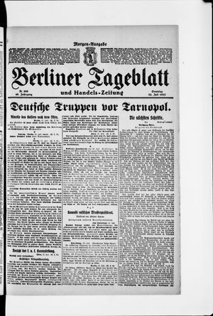 Berliner Tageblatt und Handels-Zeitung vom 22.07.1917