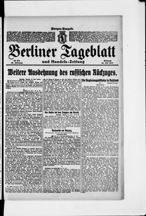 Berliner Tageblatt und Handels-Zeitung vom 25.07.1917