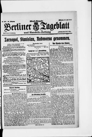 Berliner Tageblatt und Handels-Zeitung vom 25.07.1917