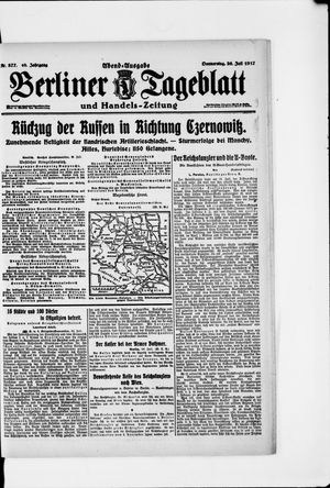 Berliner Tageblatt und Handels-Zeitung vom 26.07.1917