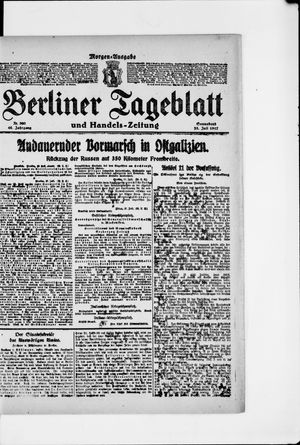 Berliner Tageblatt und Handels-Zeitung on Jul 28, 1917